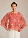 Blusa Stratificata in Chiffon Floreale