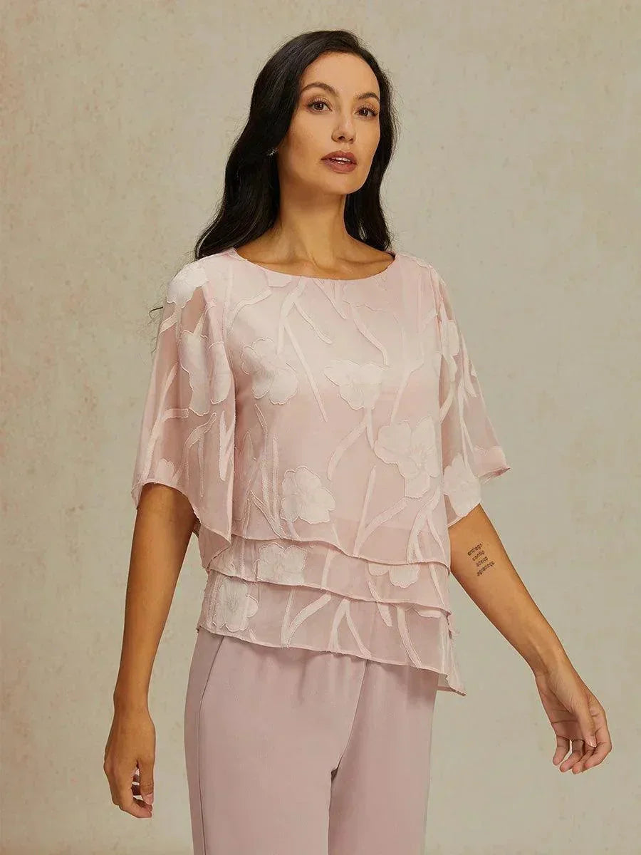 Blusa Stratificata in Chiffon Floreale