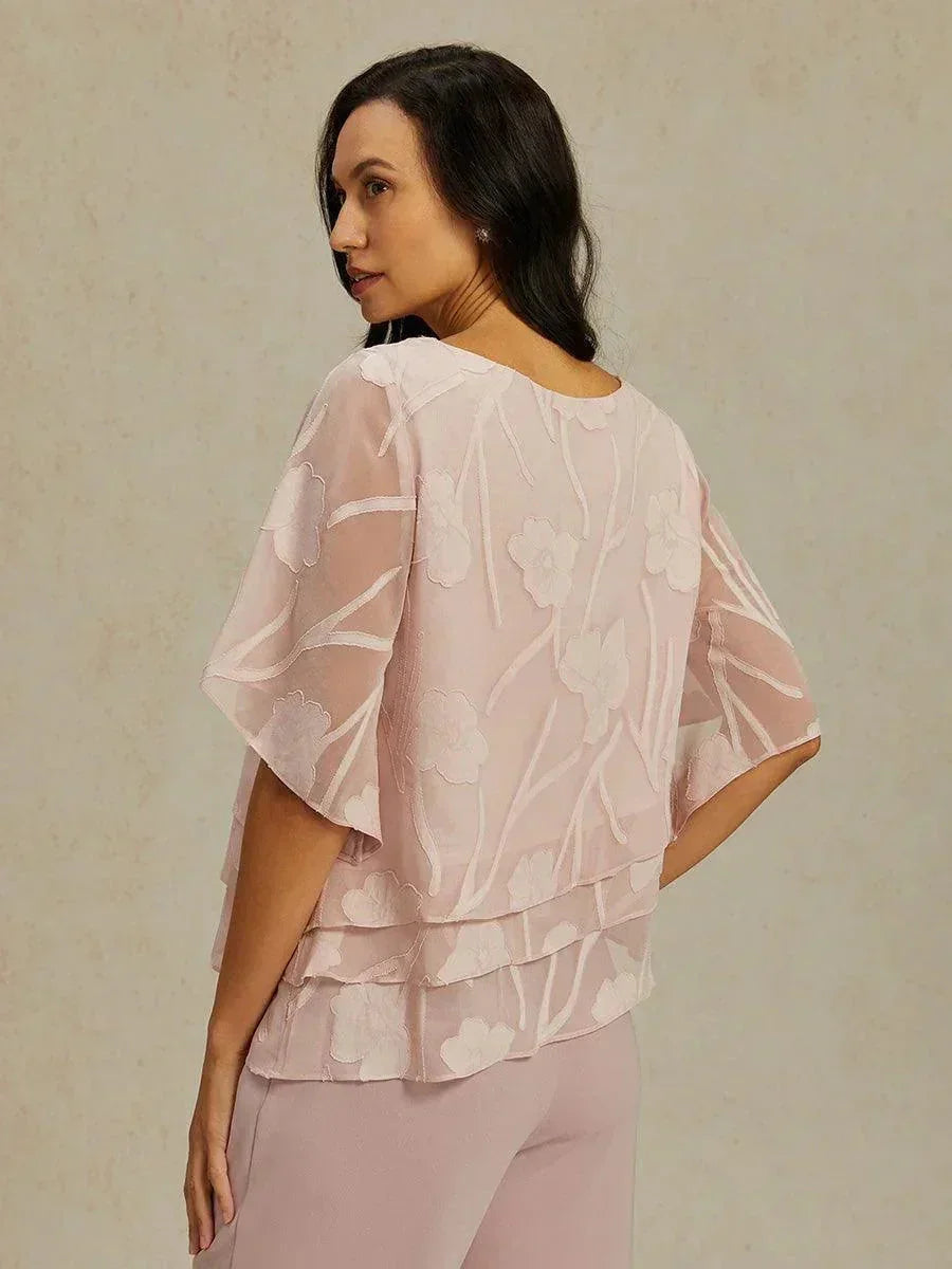 Blusa Stratificata in Chiffon Floreale