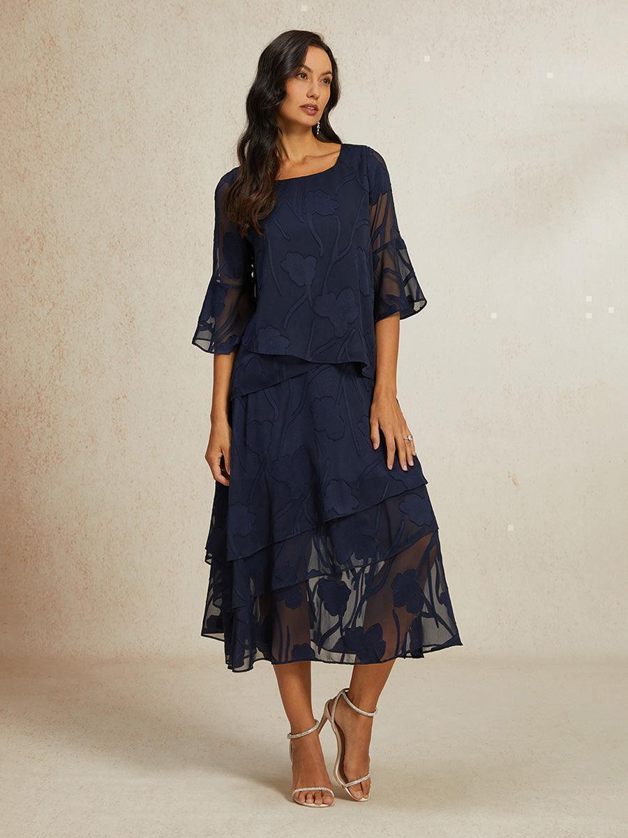 Blusa in Chiffon con Orlo Asimmetrico