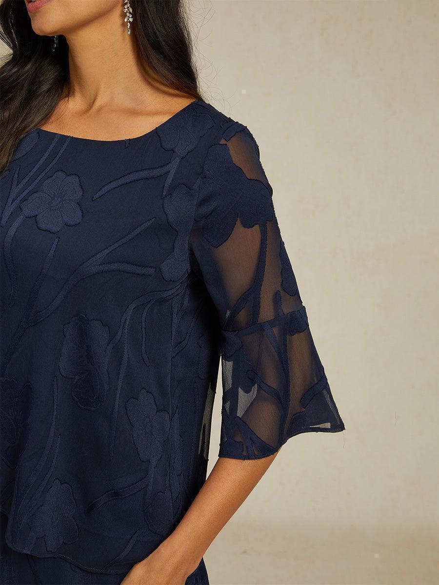 Blusa in Chiffon con Orlo Asimmetrico