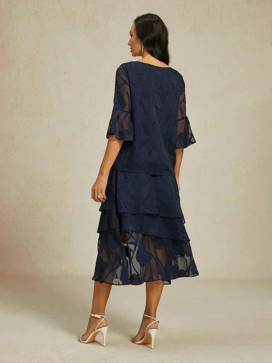 Blusa in Chiffon con Orlo Asimmetrico
