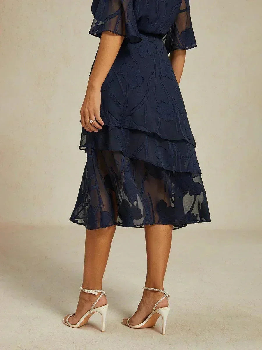 Gonna Midi in Chiffon Floreale