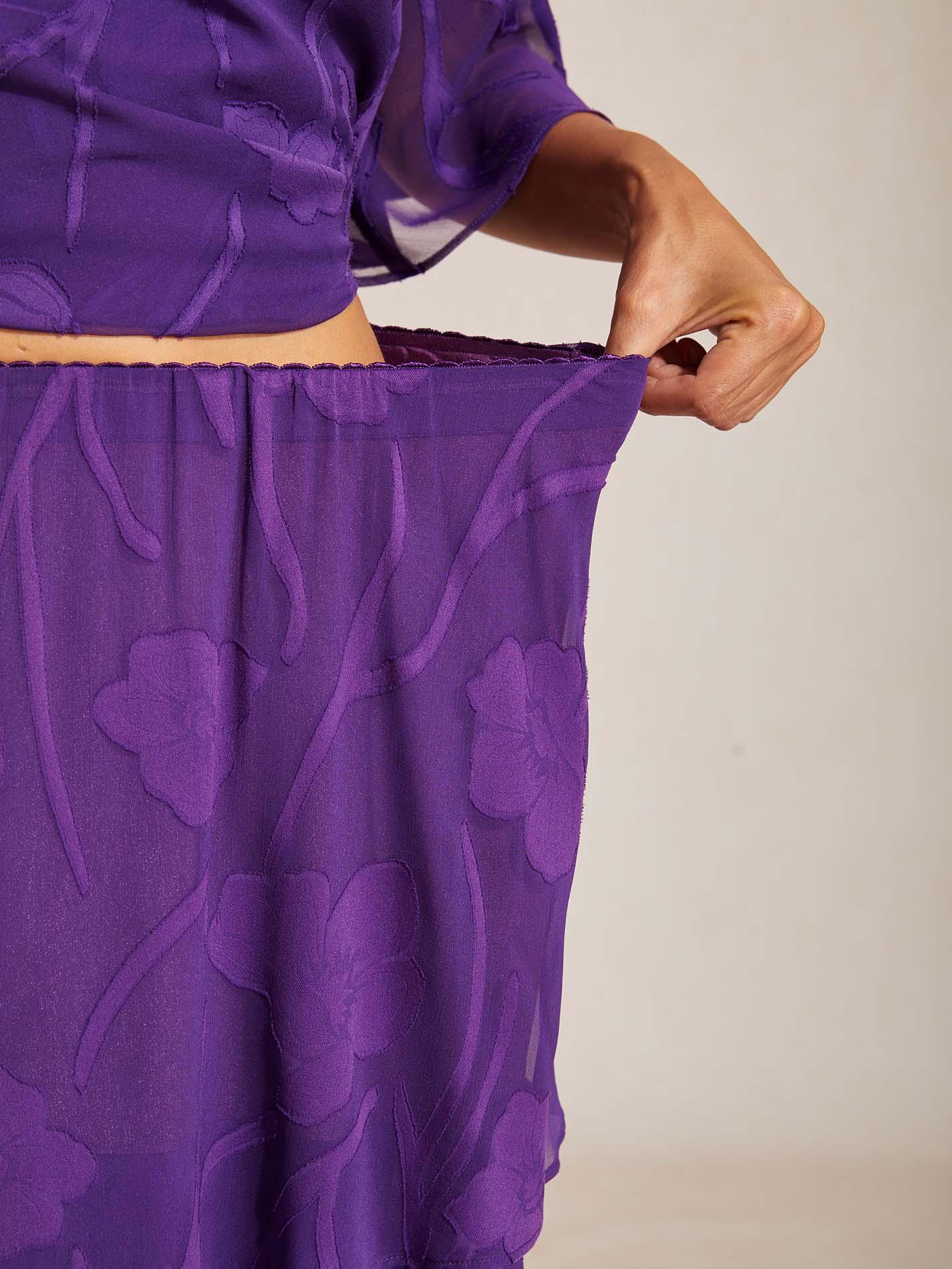 Gonna Midi in Chiffon Floreale