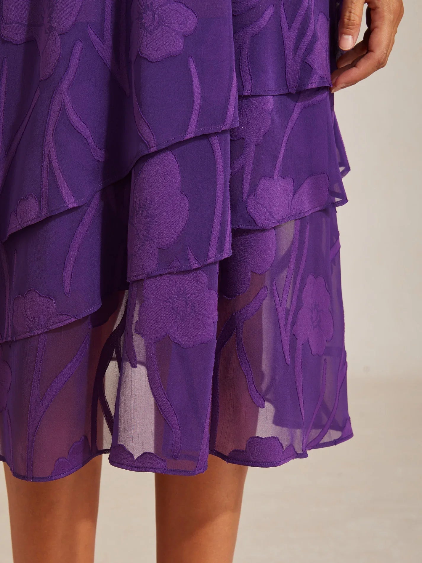 Gonna Midi in Chiffon Floreale