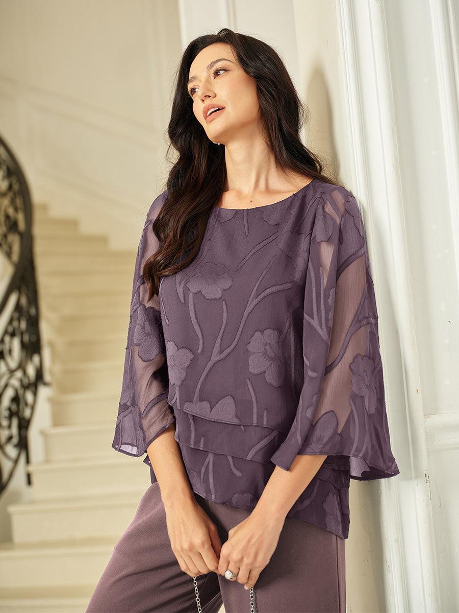 Blusa Stratificata in Chiffon Floreale