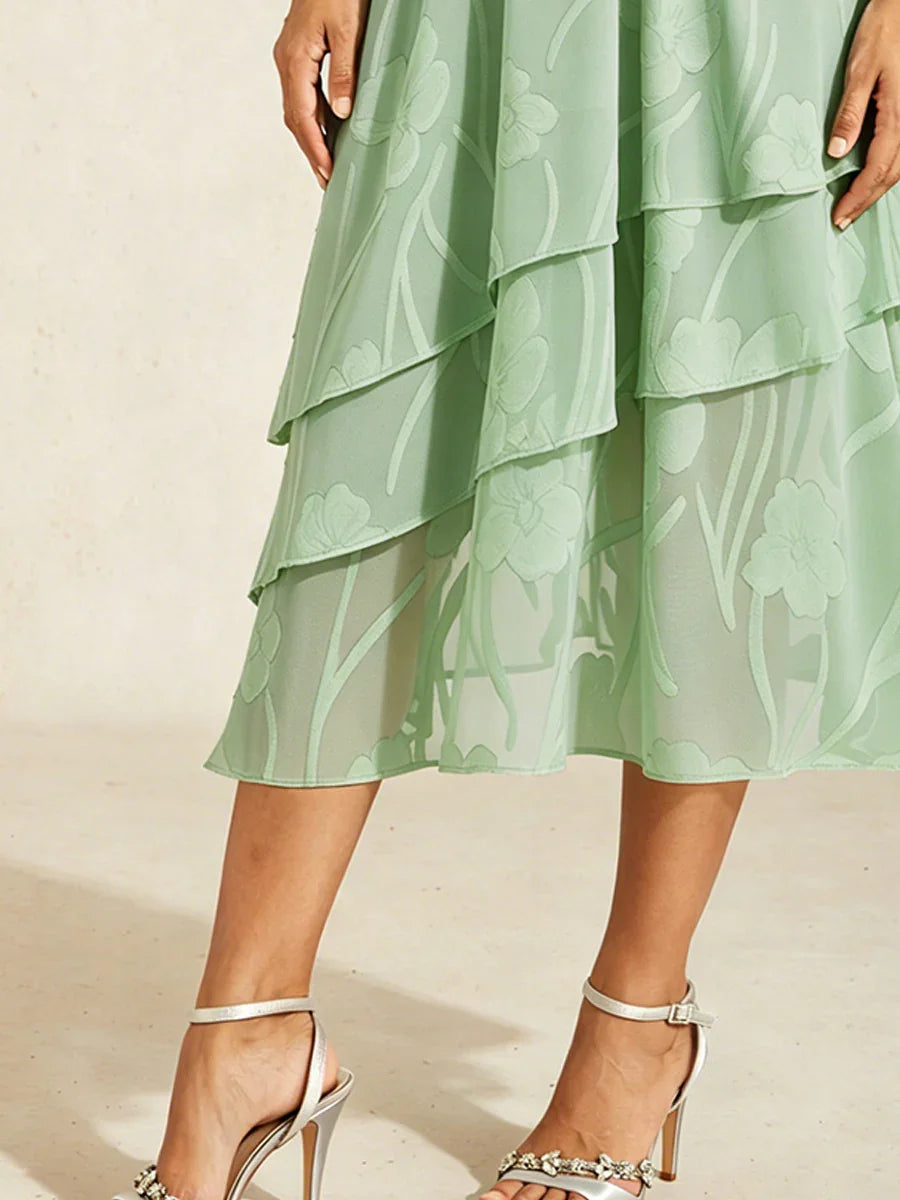 Gonna Midi in Chiffon Floreale