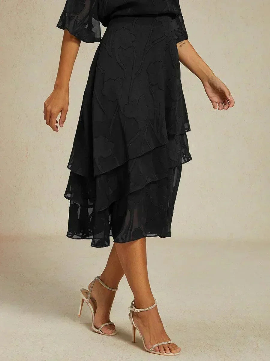 Gonna Midi in Chiffon Floreale