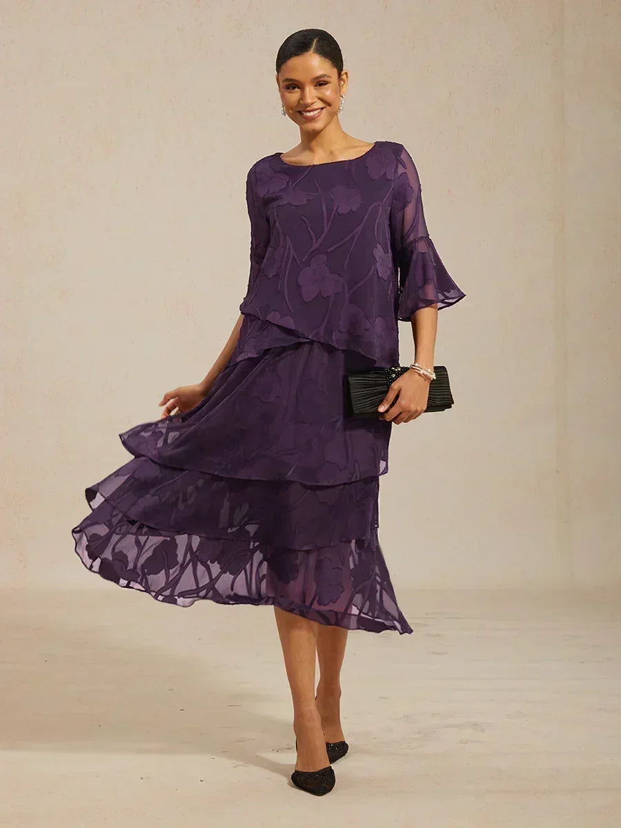 Gonna Midi in Chiffon Floreale