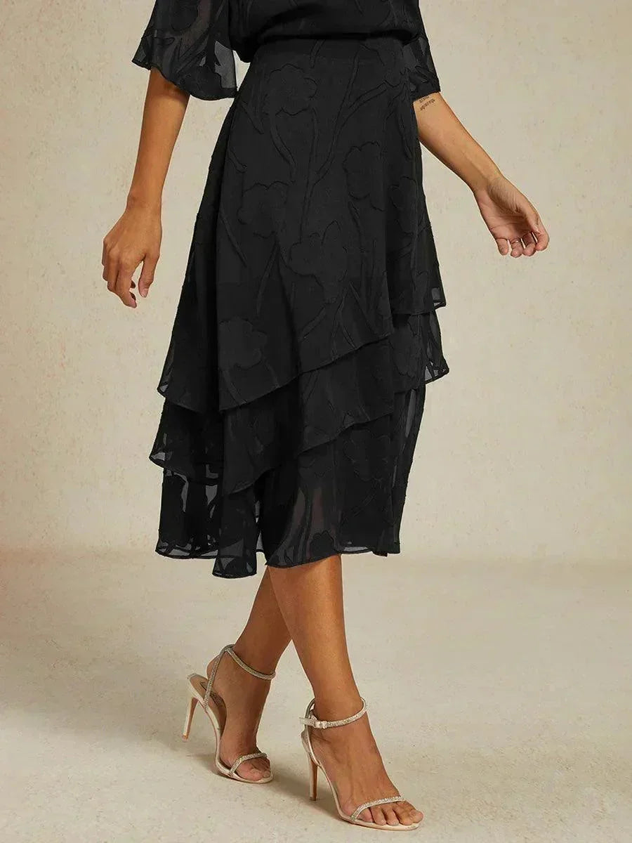 Gonna Midi in Chiffon Floreale