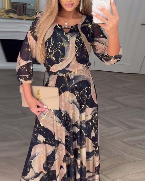 Chavelle | Vestito in Chiffon Stampato