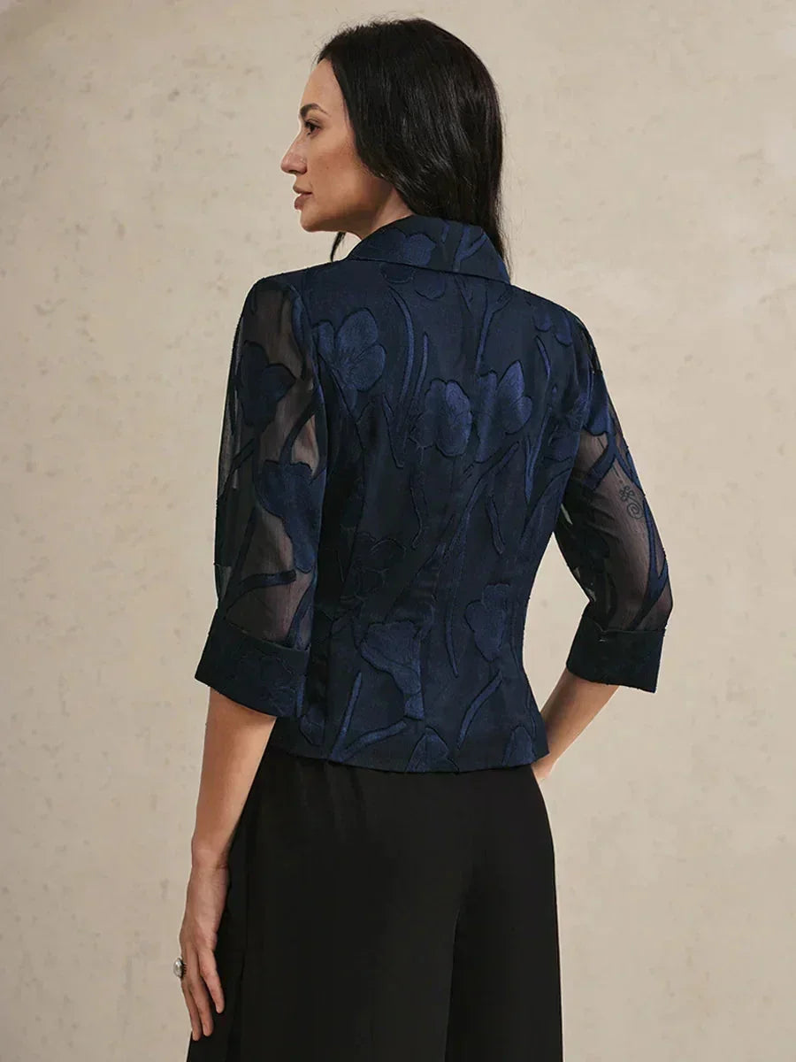 Elegante Blusa in Chiffon Floreale