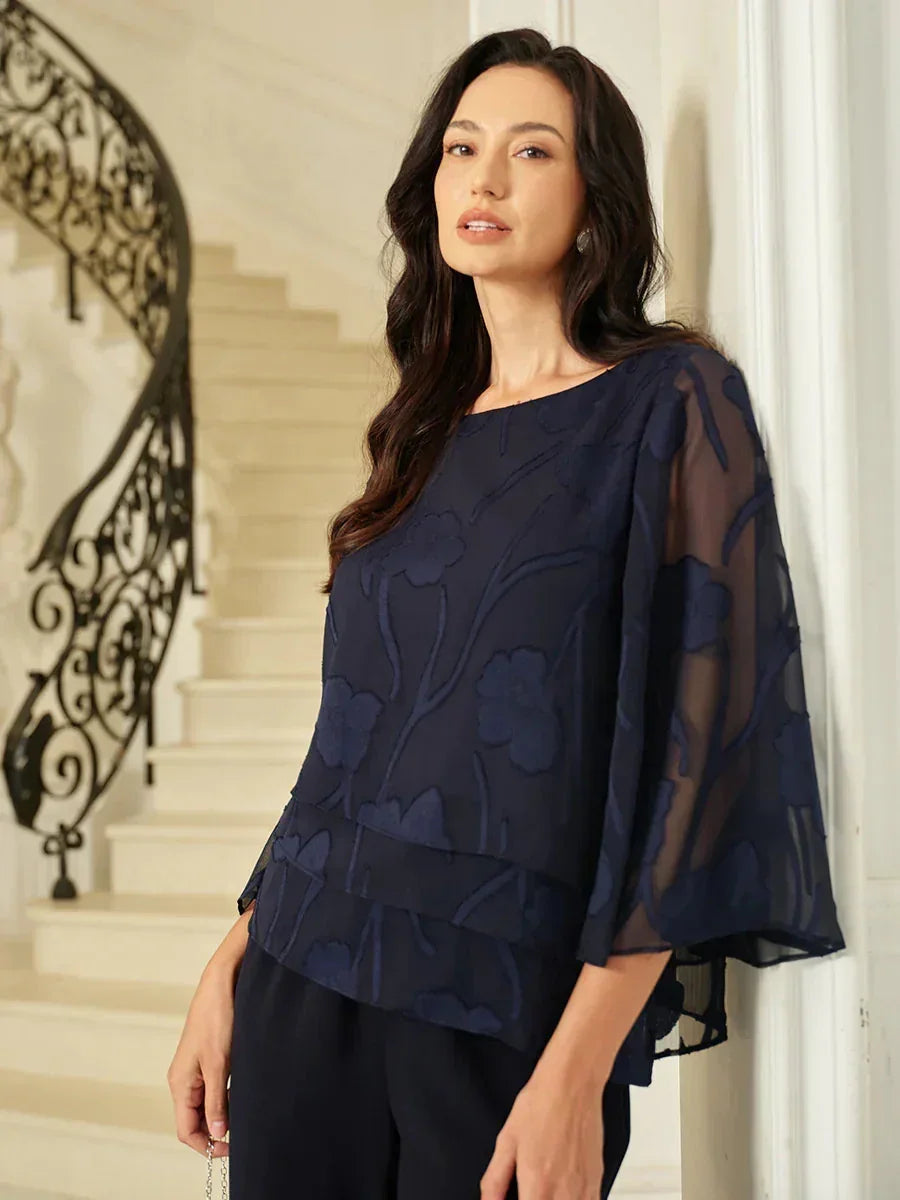 Blusa Stratificata in Chiffon Floreale