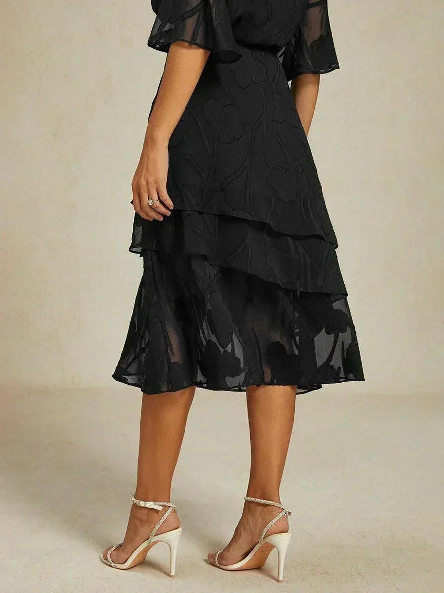 Gonna Midi in Chiffon Floreale