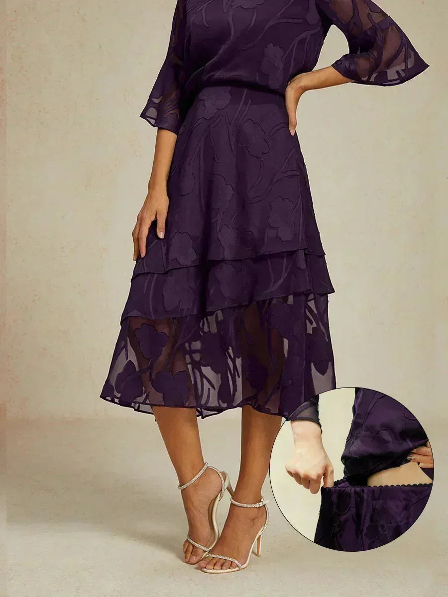 Gonna Midi in Chiffon Floreale
