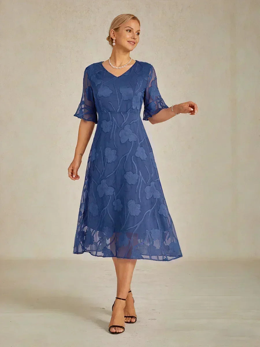 Abito Maxi in Pizzo con Volant