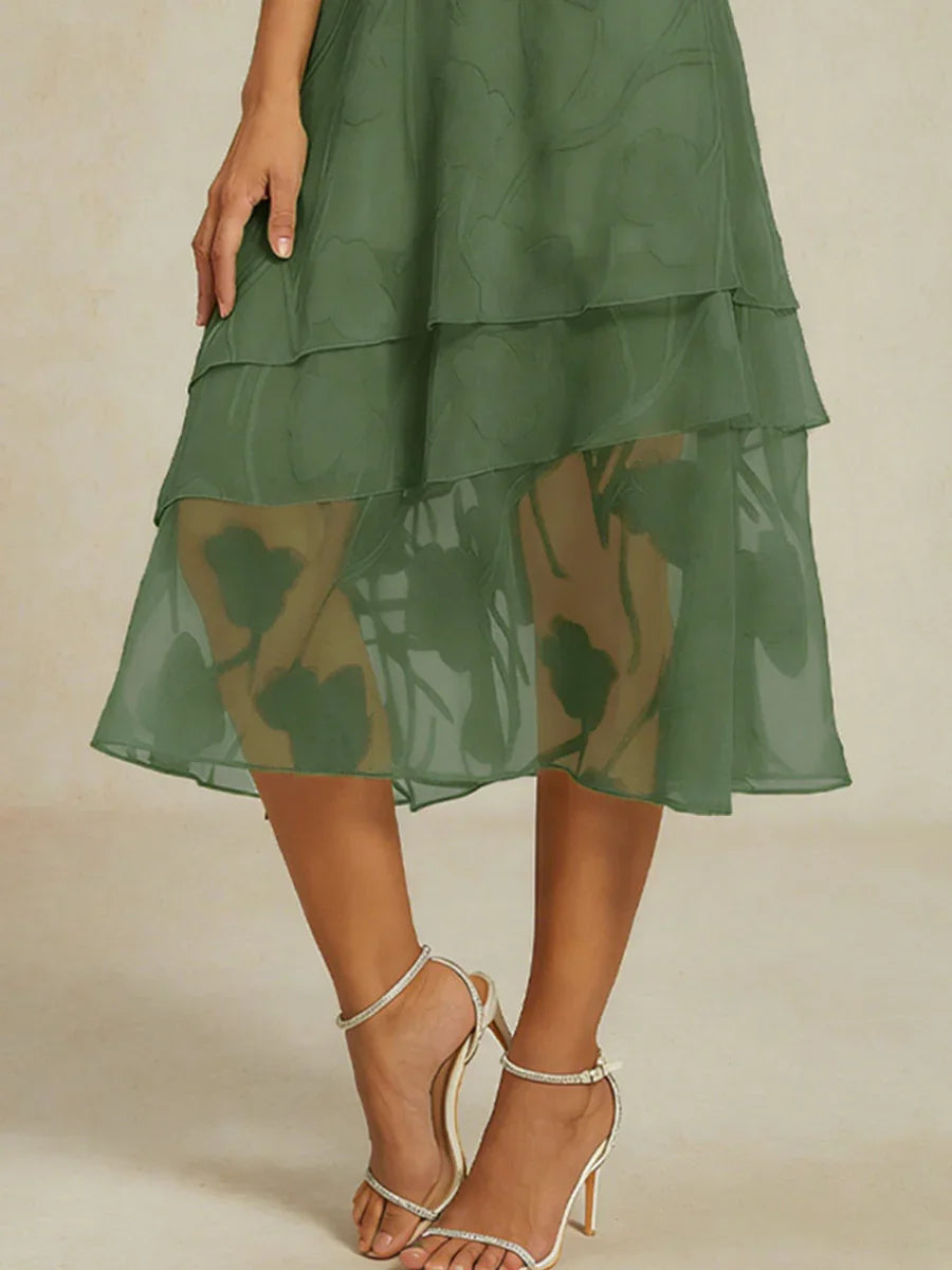 Gonna Midi in Chiffon Floreale