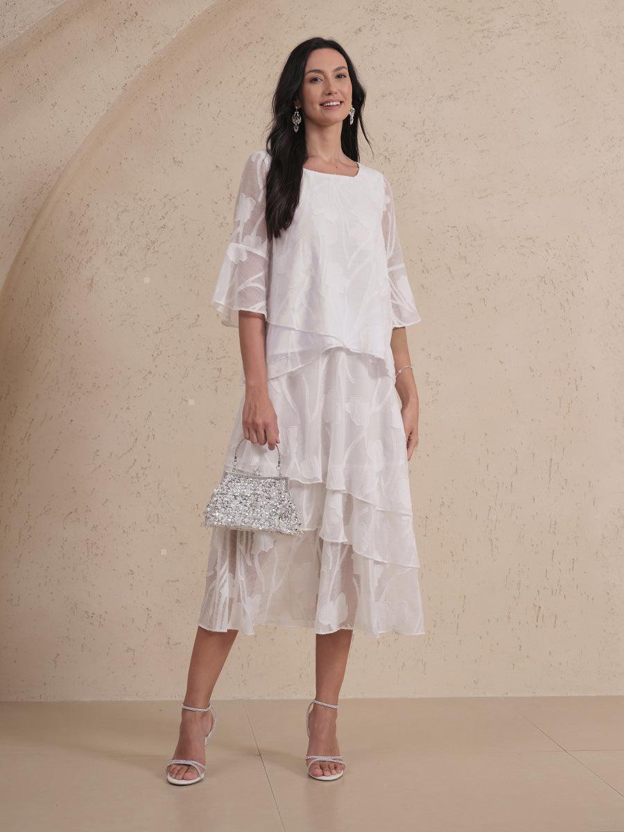 Blusa in Chiffon con Orlo Asimmetrico