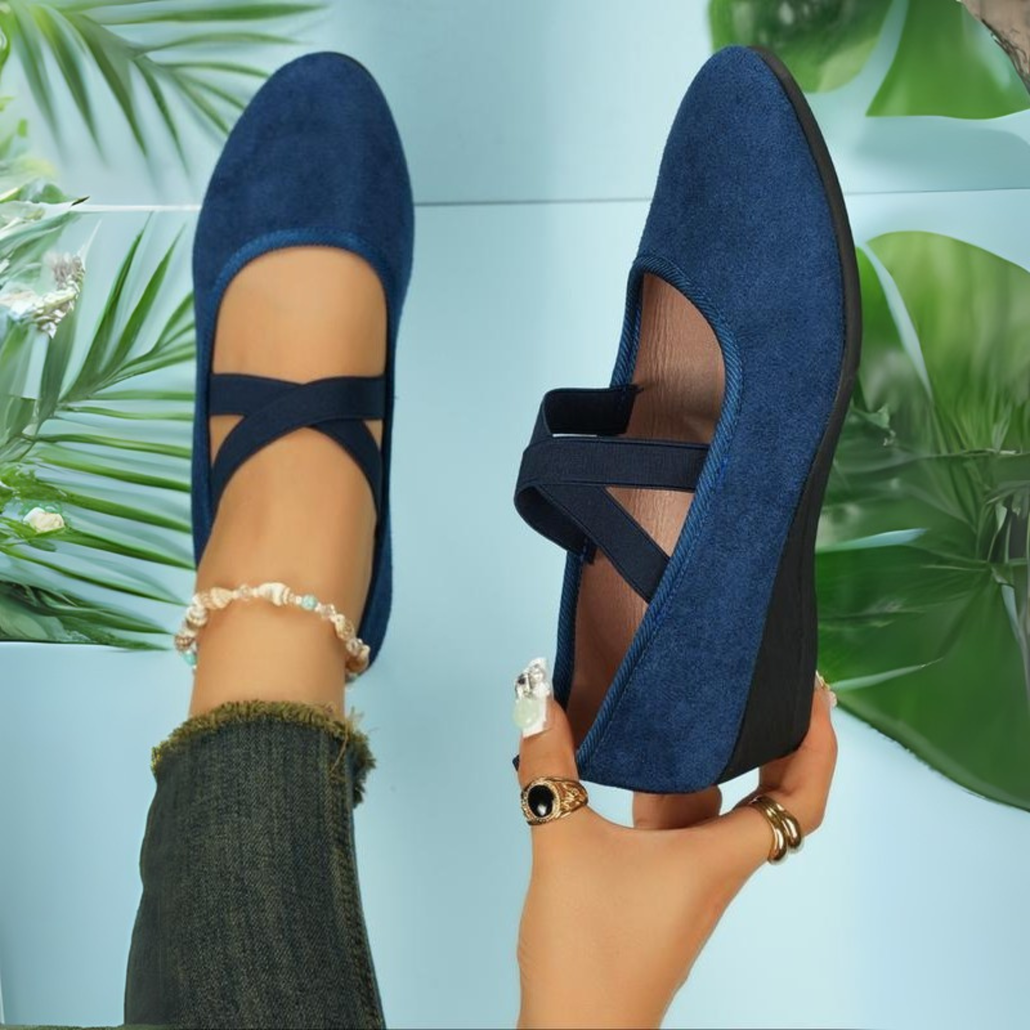 Calerinne | Scarpe Ballerina con Tacco Chiuso