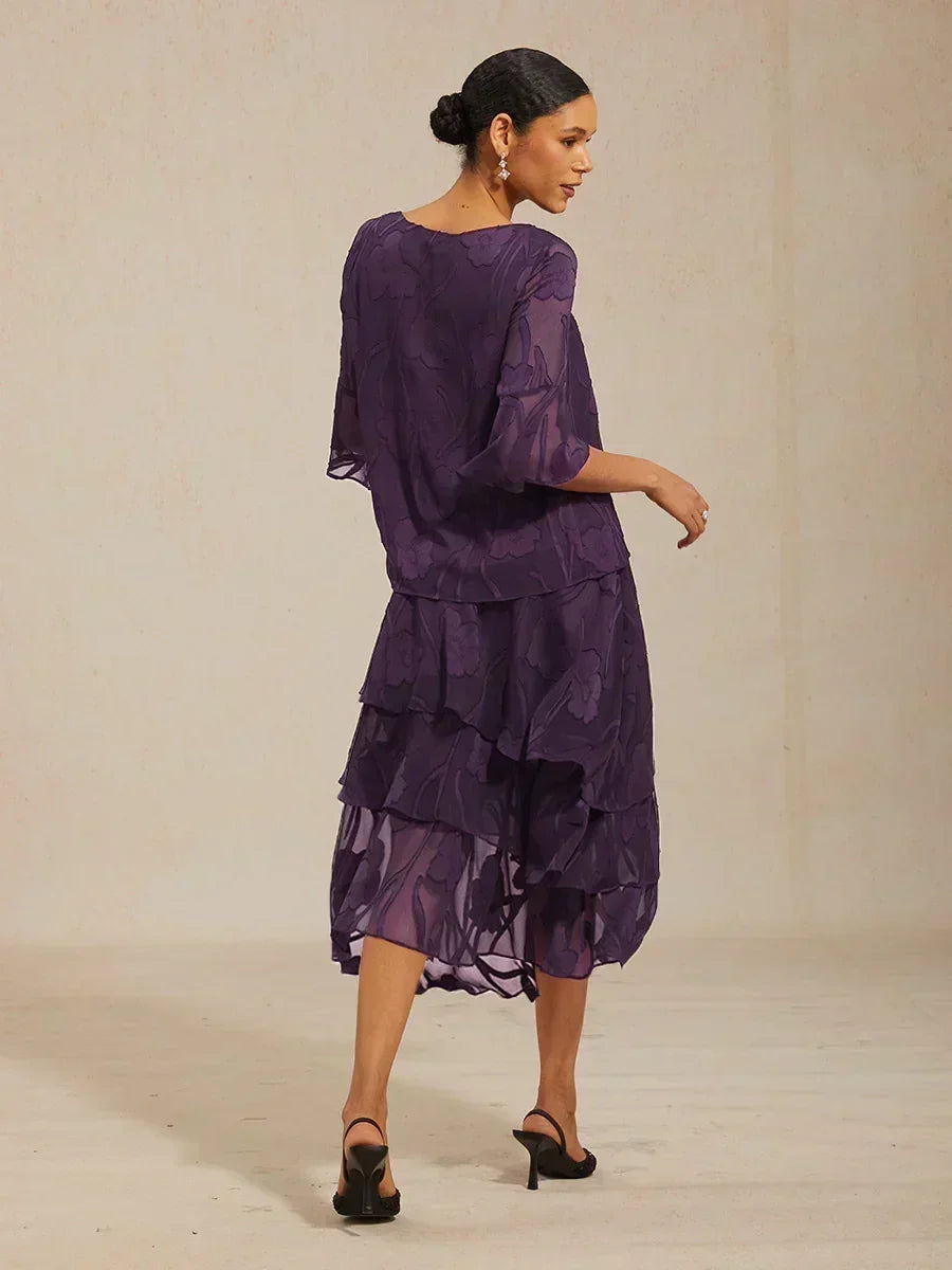 Gonna Midi in Chiffon Floreale