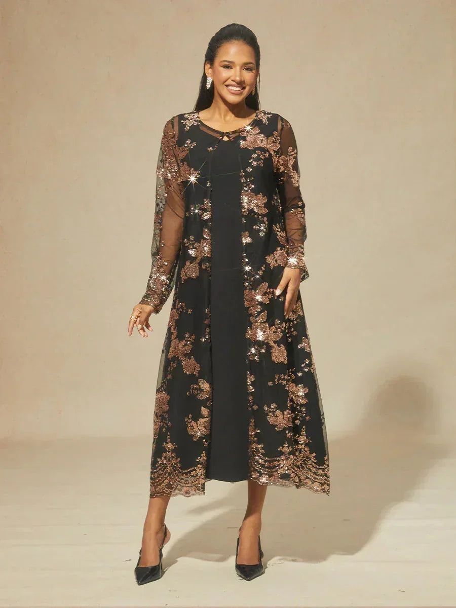 Vestito Giacca Vintage con Paillettes Ricamate