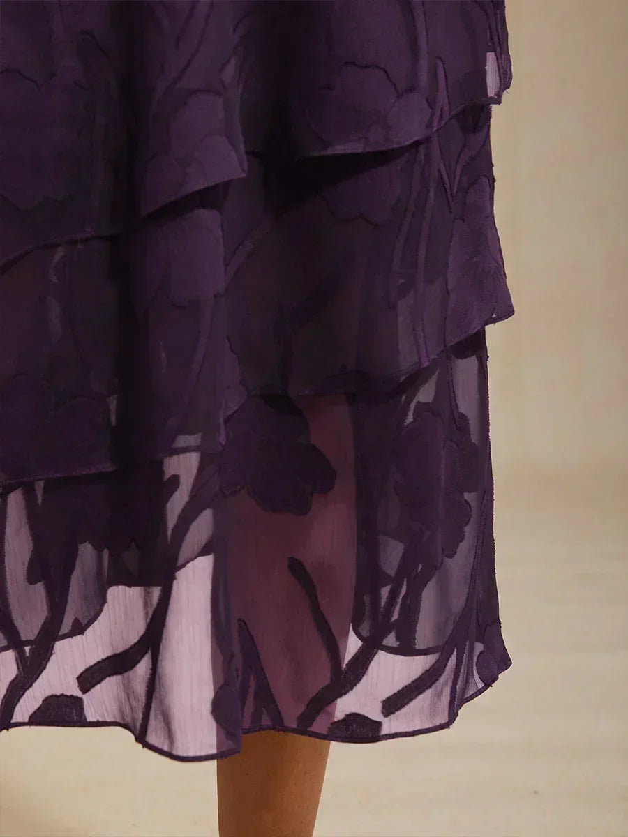 Gonna Midi in Chiffon Floreale