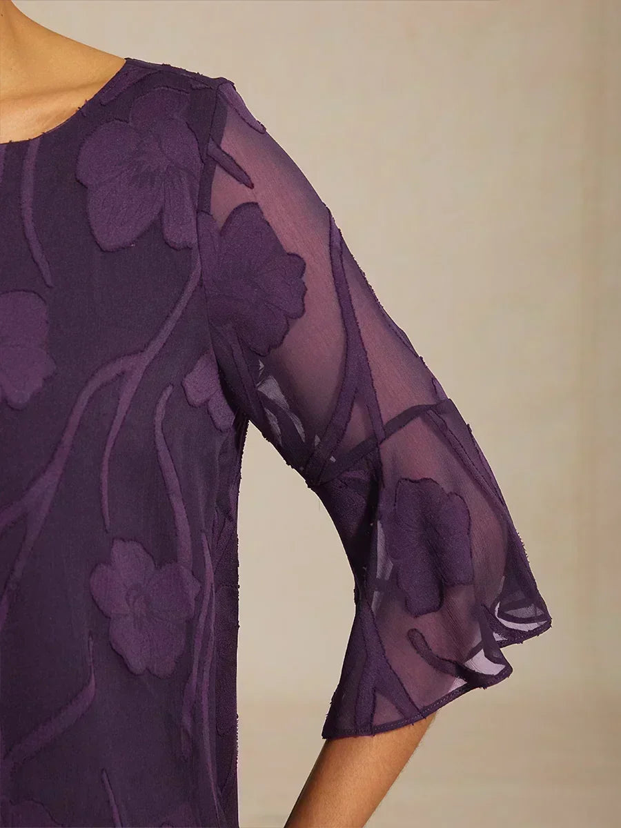 Blusa in Chiffon con Orlo Asimmetrico