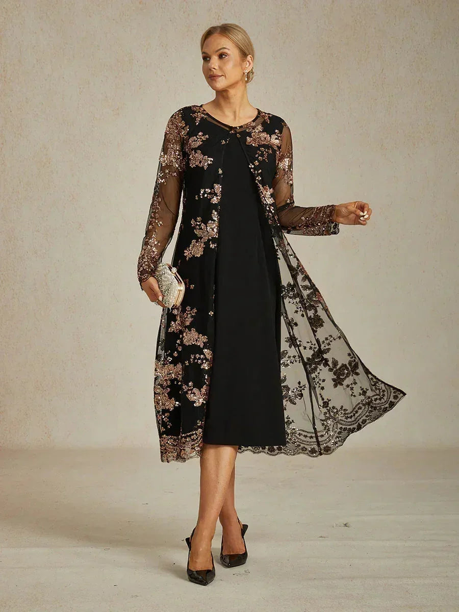 Vestito Giacca Vintage con Paillettes Ricamate