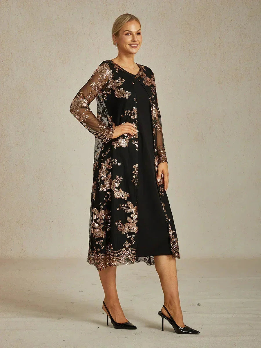 Vestito Giacca Vintage con Paillettes Ricamate