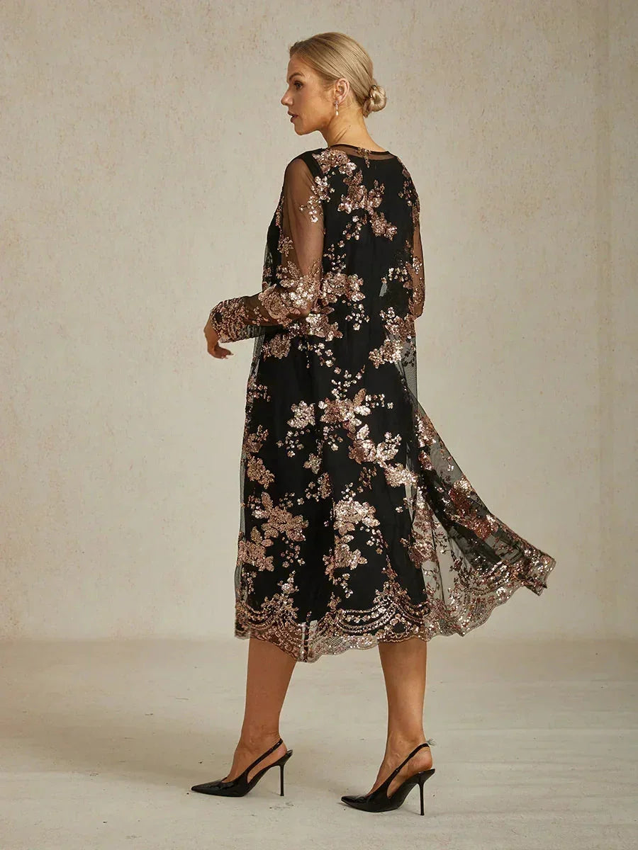 Vestito Giacca Vintage con Paillettes Ricamate