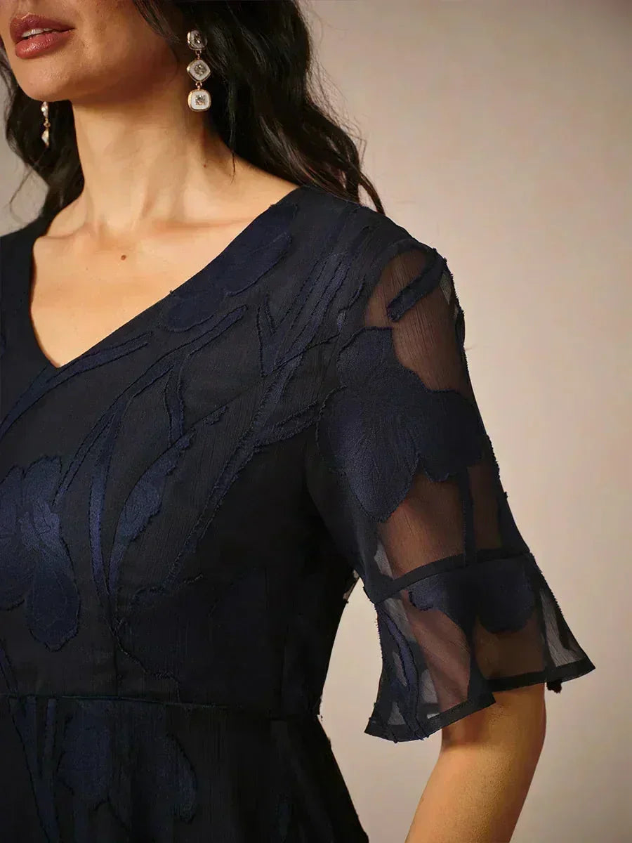 Abito Maxi in Pizzo con Volant