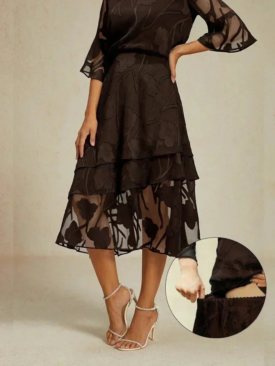 Gonna Midi in Chiffon Floreale