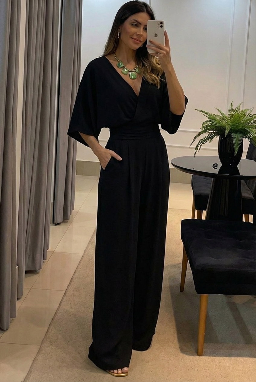 Martina | Completo Elegante con Scollo a V