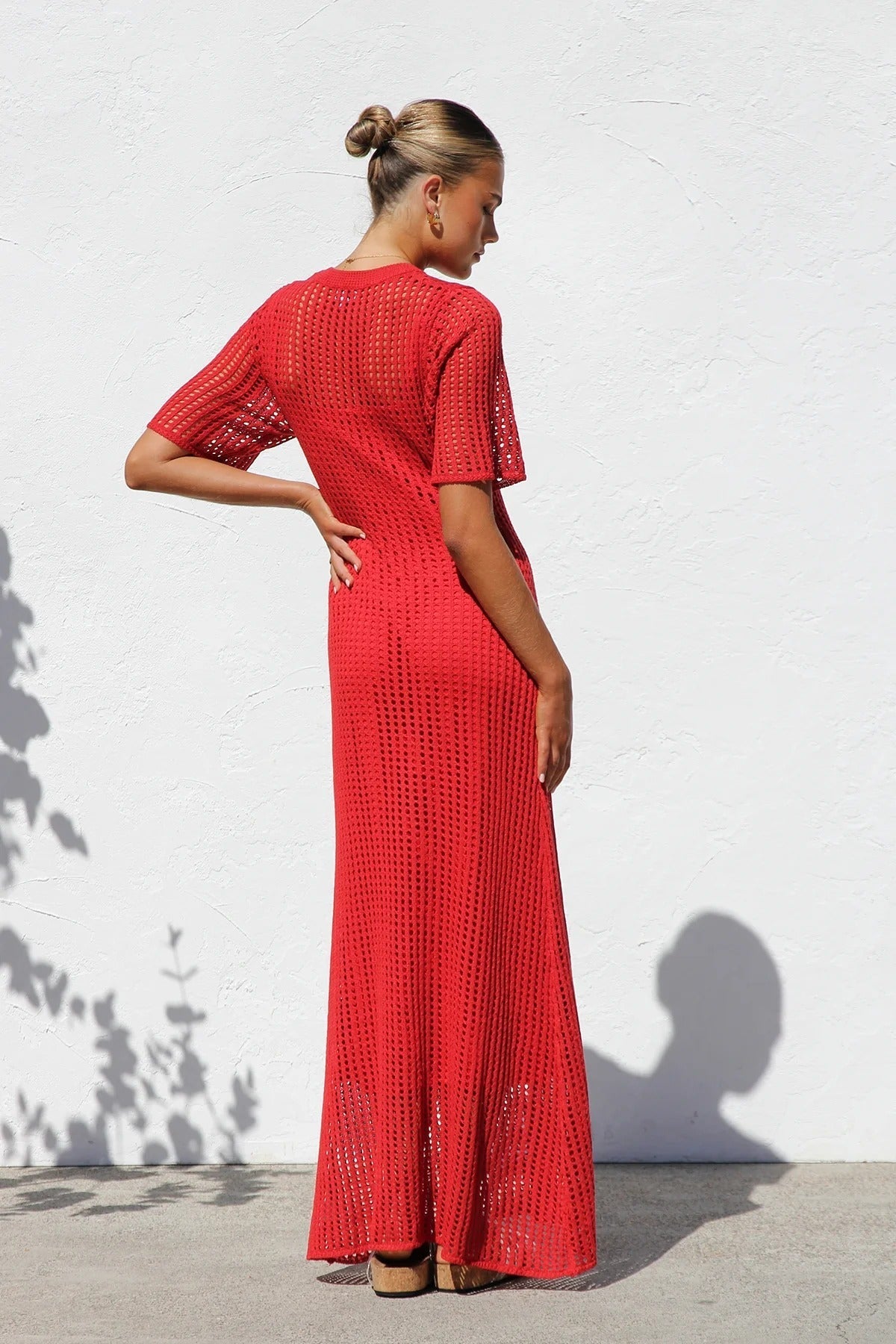 ESSENZIALE - Vestito Maxi all'Uncinetto Airlie - Naturale