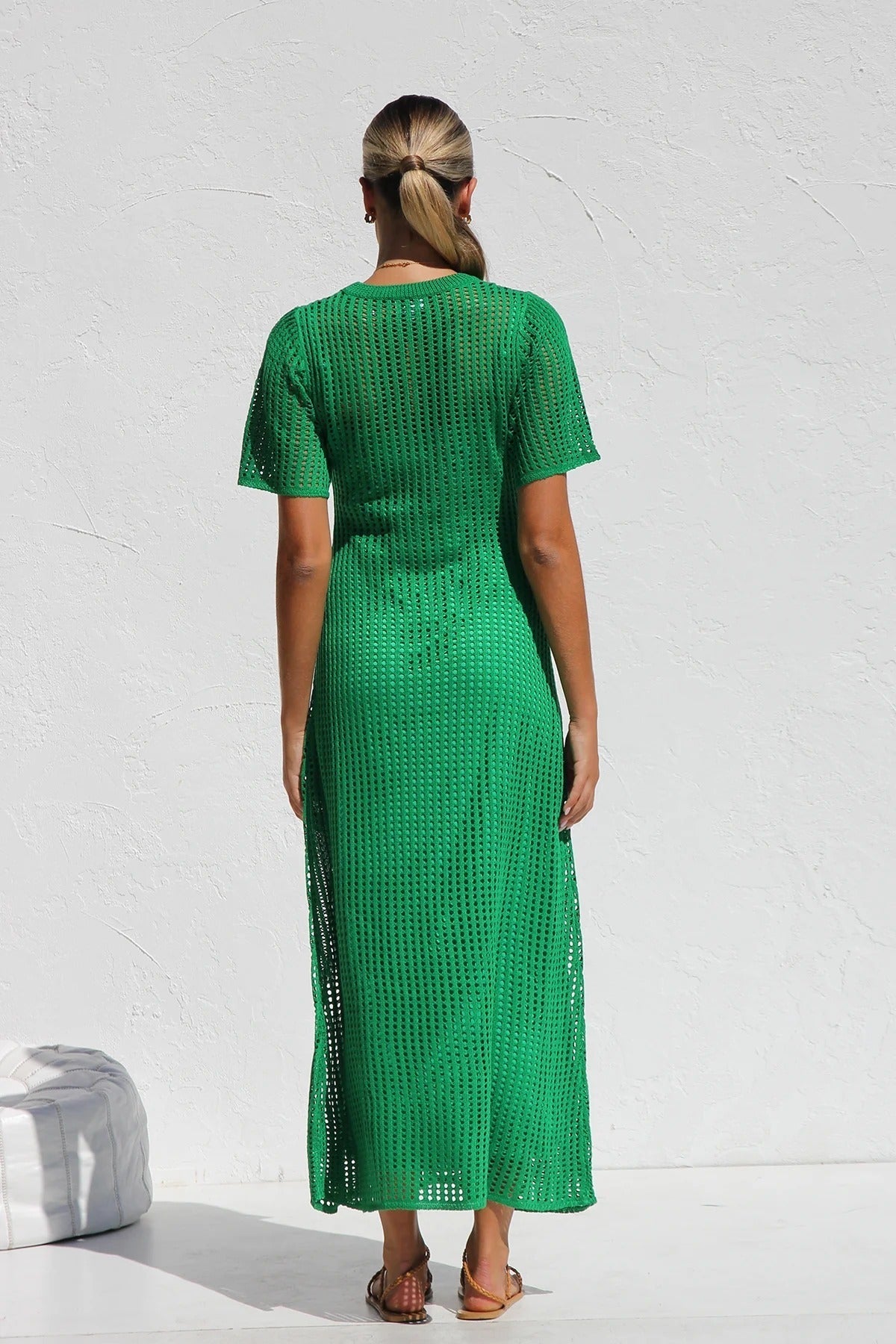 ESSENZIALE - Vestito Maxi all'Uncinetto Airlie - Naturale