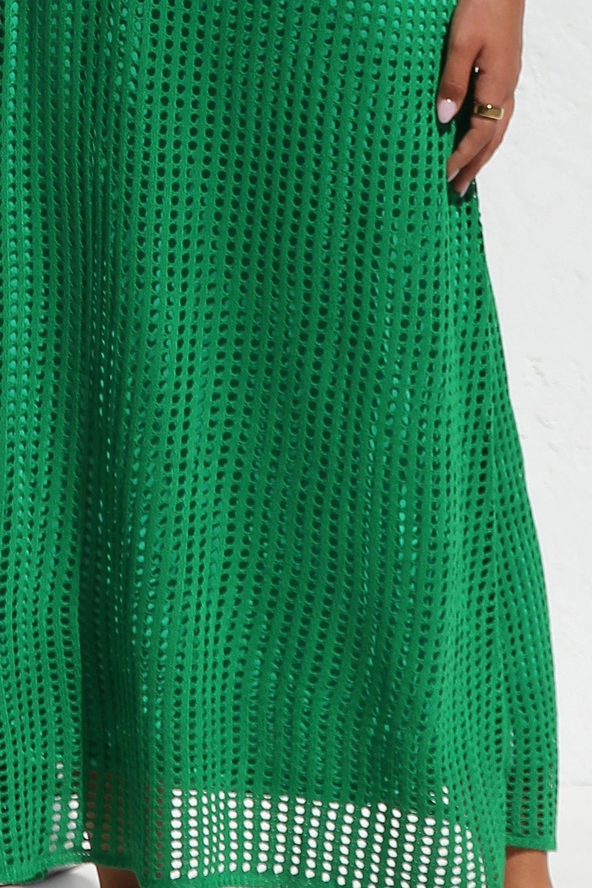 ESSENZIALE - Vestito Maxi all'Uncinetto Airlie - Naturale