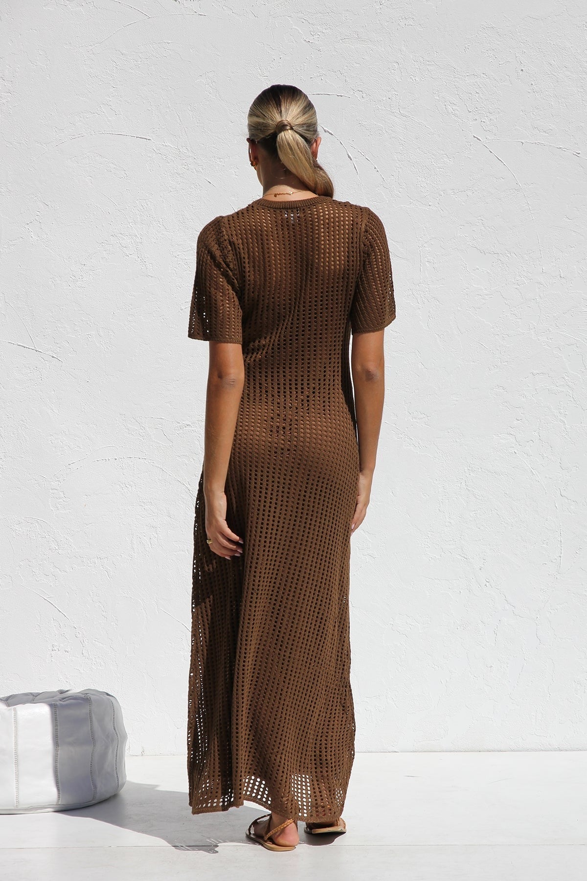 ESSENZIALE - Vestito Maxi all'Uncinetto Airlie - Naturale