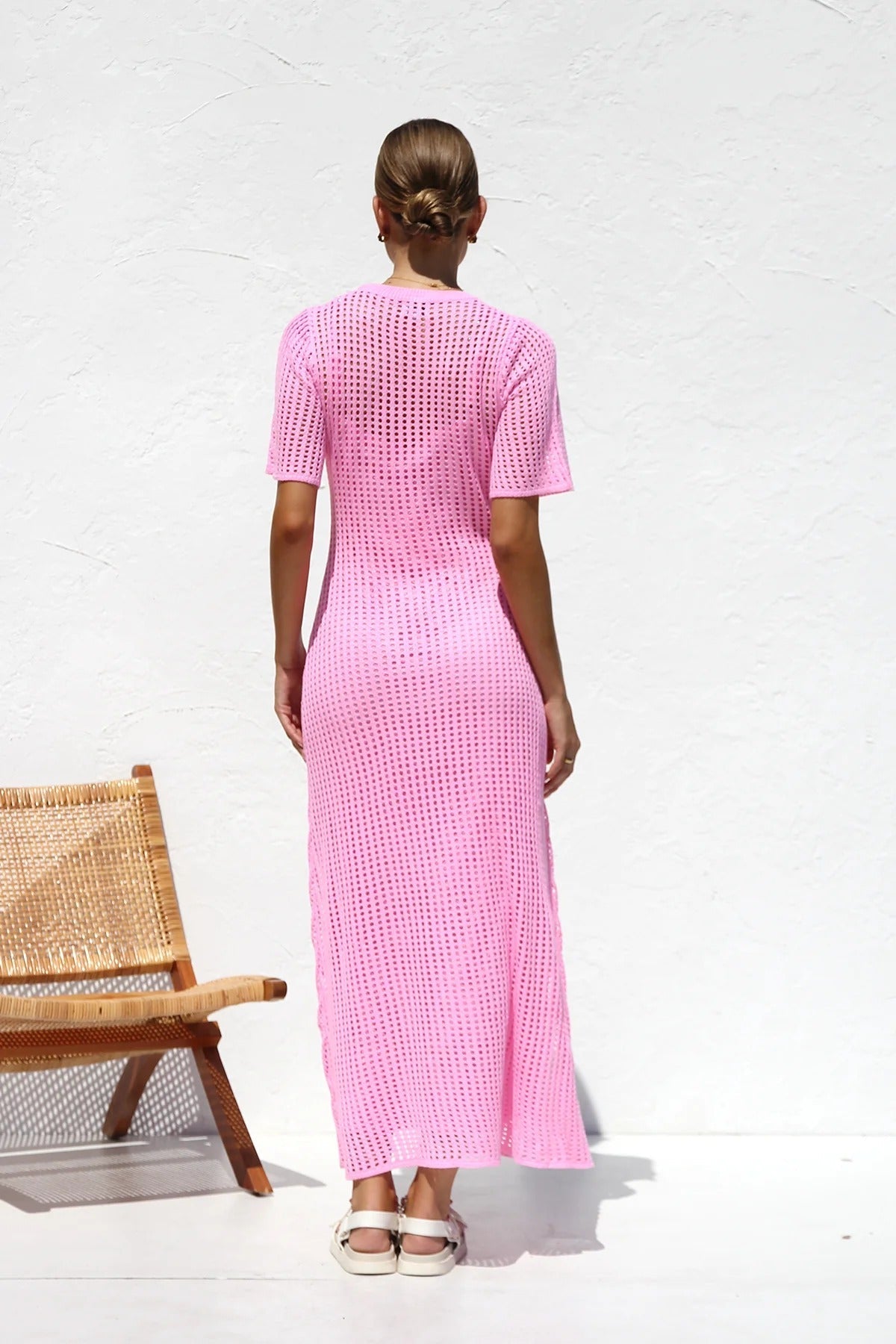 ESSENZIALE - Vestito Maxi all'Uncinetto Airlie - Naturale