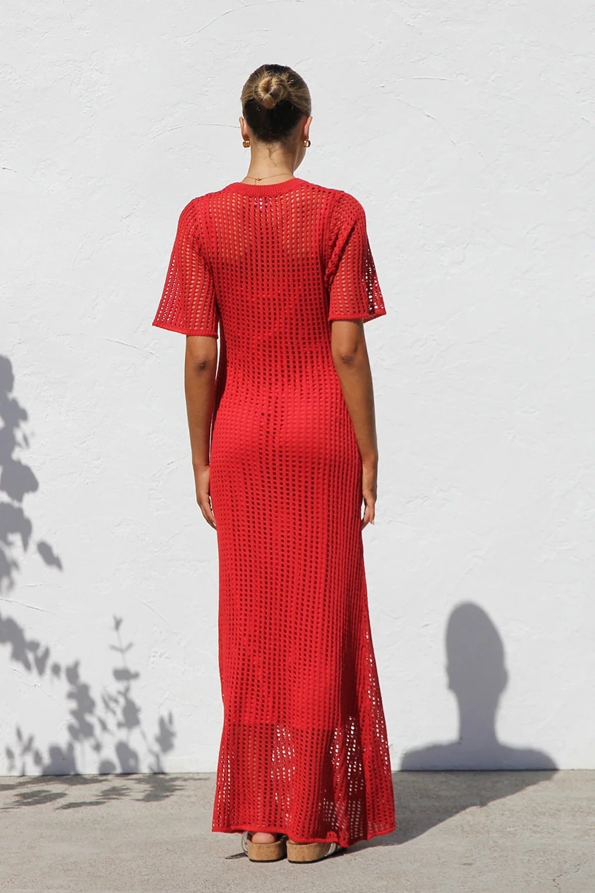 ESSENZIALE - Vestito Maxi all'Uncinetto Airlie - Naturale
